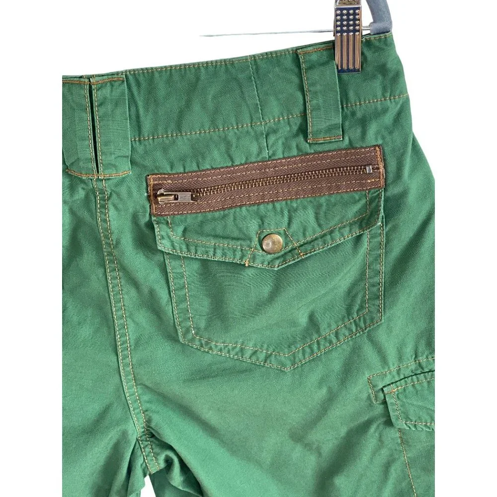 Cabi Women's 8 Green Cargo Bermuda Shorts 34x11” Style #342 - Picture 6 of 11